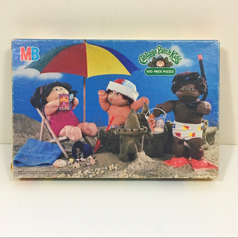 Vintage Cabbage Patch Kids Beach Puzzle 1984
